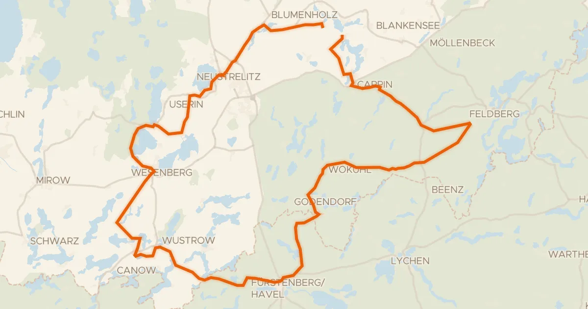 Kaart van de fietsroute Eiszeitroute (Rundroute 3)