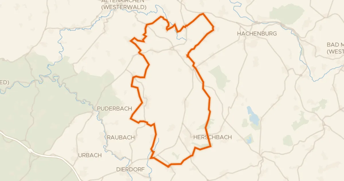 Kaart van de fietsroute Rondje Holzbachtal en Schimmelsbachtal