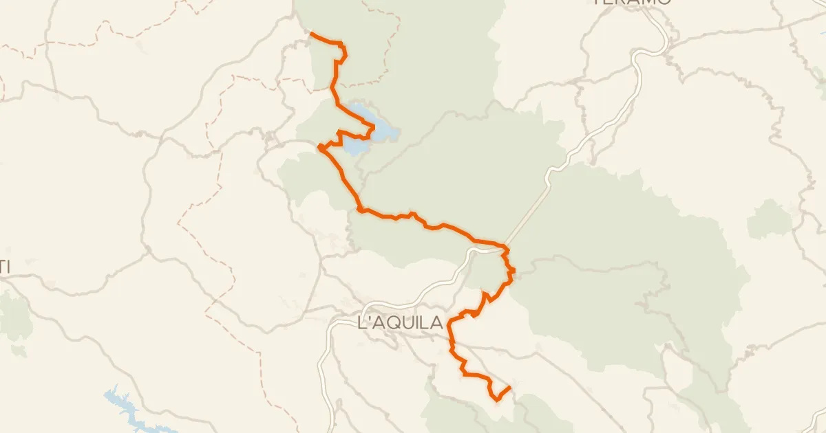 Map of the cycling route ABT Tappa 17: Amatrice - San Demetrio ne'Vestini