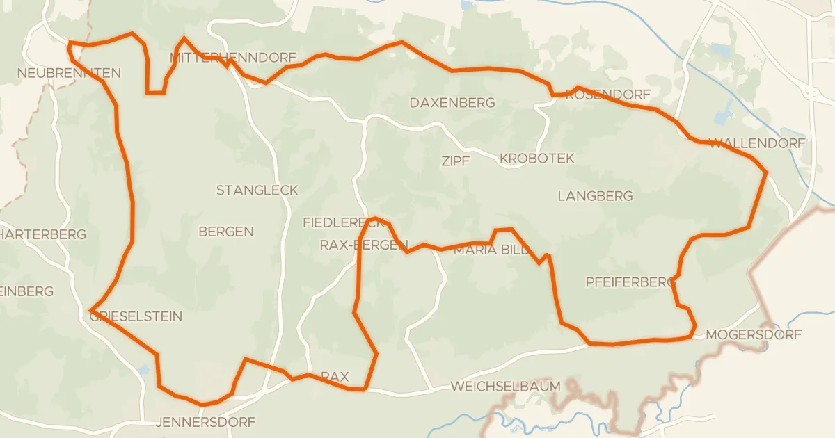 Kaart van de fietsroute Thermen-Radweg