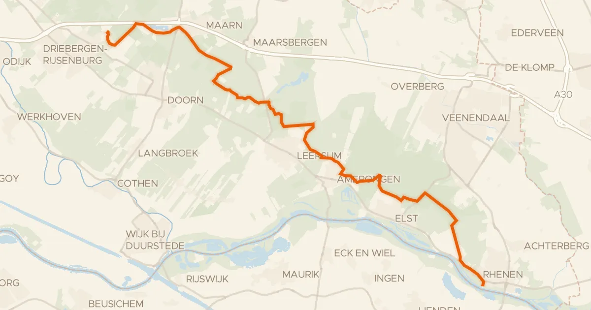 Map of the cycling route Let de Stigterpad