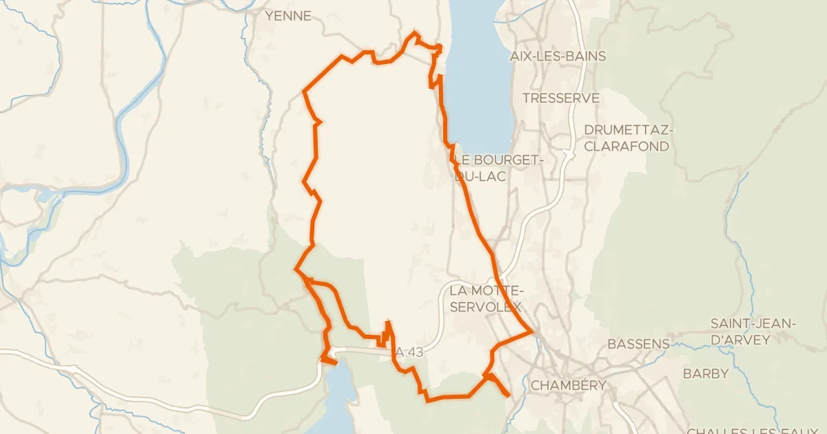 Kaart van de fietsroute Traversée de l'Épine