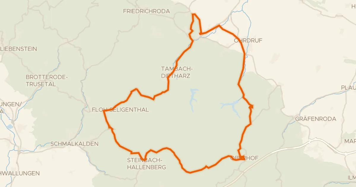 Map of the cycling route Rondje Hallenburg en Burg Schwarzwald