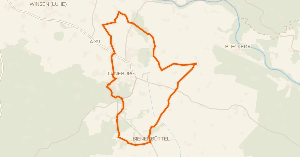Kaart van de fietsroute Rondje Bennerstedt en Schierbruch und Forellenbachtal