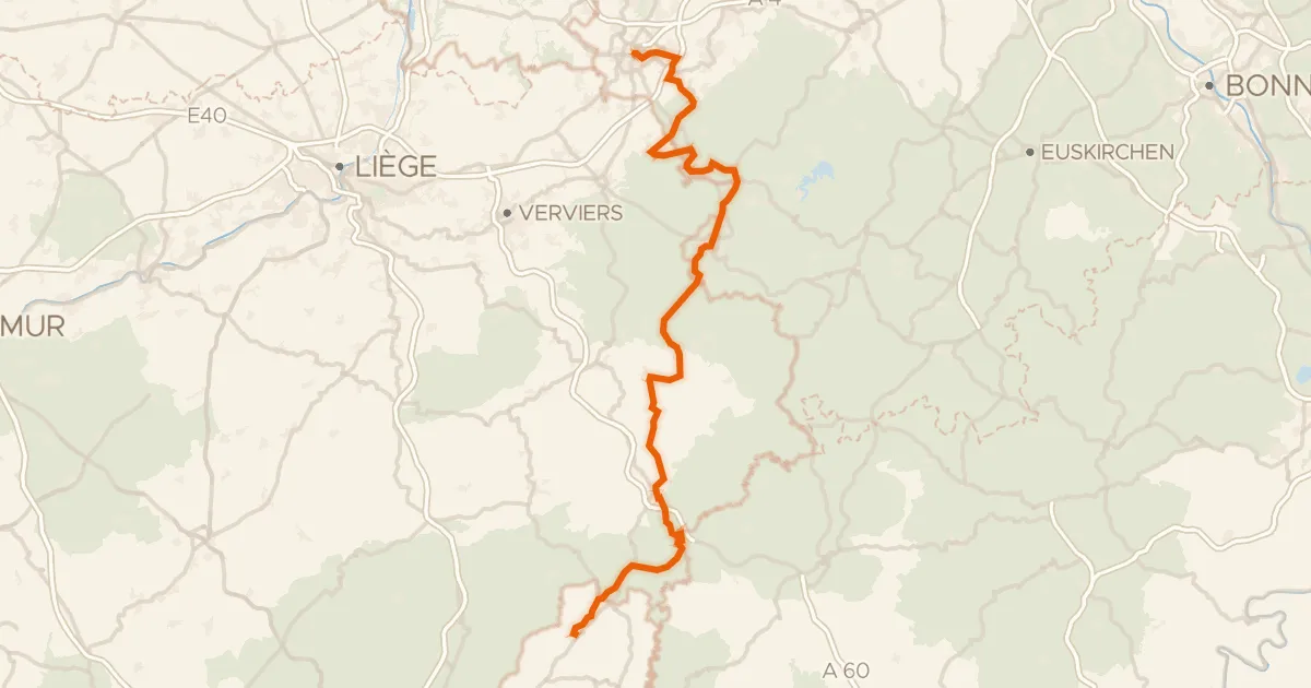 Map of the cycling route Vennbahn (Radweg)