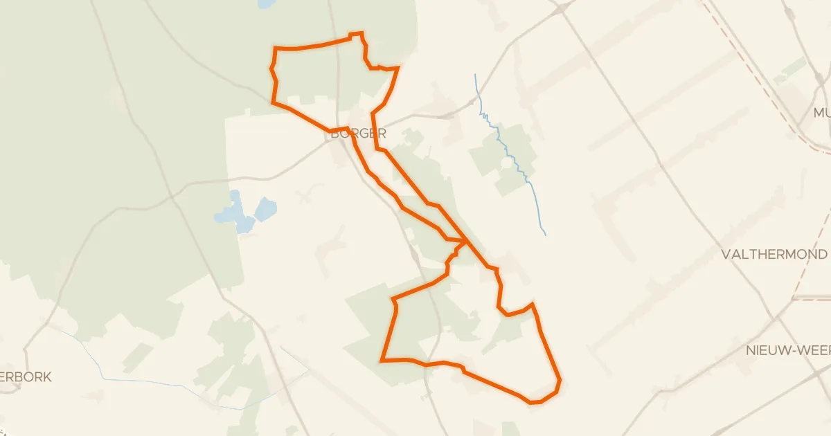 Kaart van de fietsroute Flintenroute