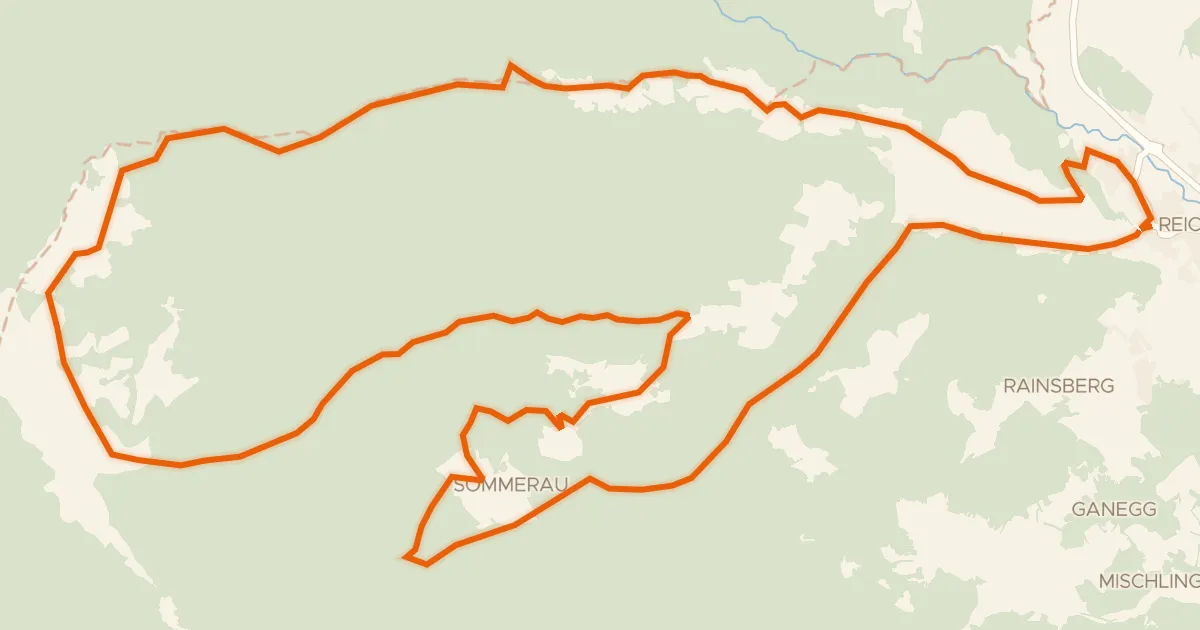 Map of the cycling route Feldalm - Rundtour