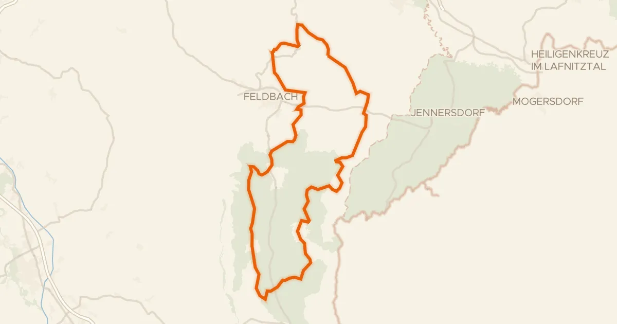 Kaart van de fietsroute Riesentour