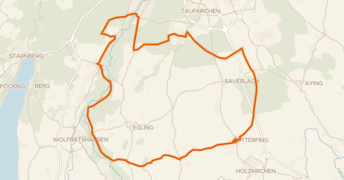 Kaart van de fietsroute Rondje Schloss Harmating en Burg Grünwald