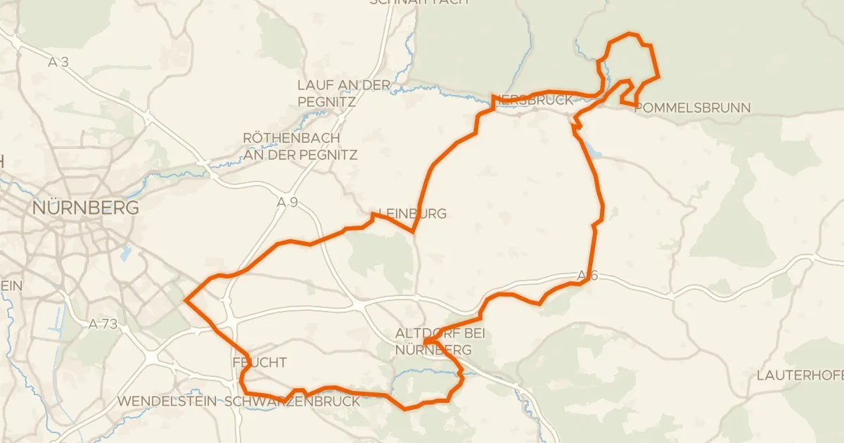Kaart van de fietsroute Rondje Zeidlerschloss en Schwarzach-Durchbruch