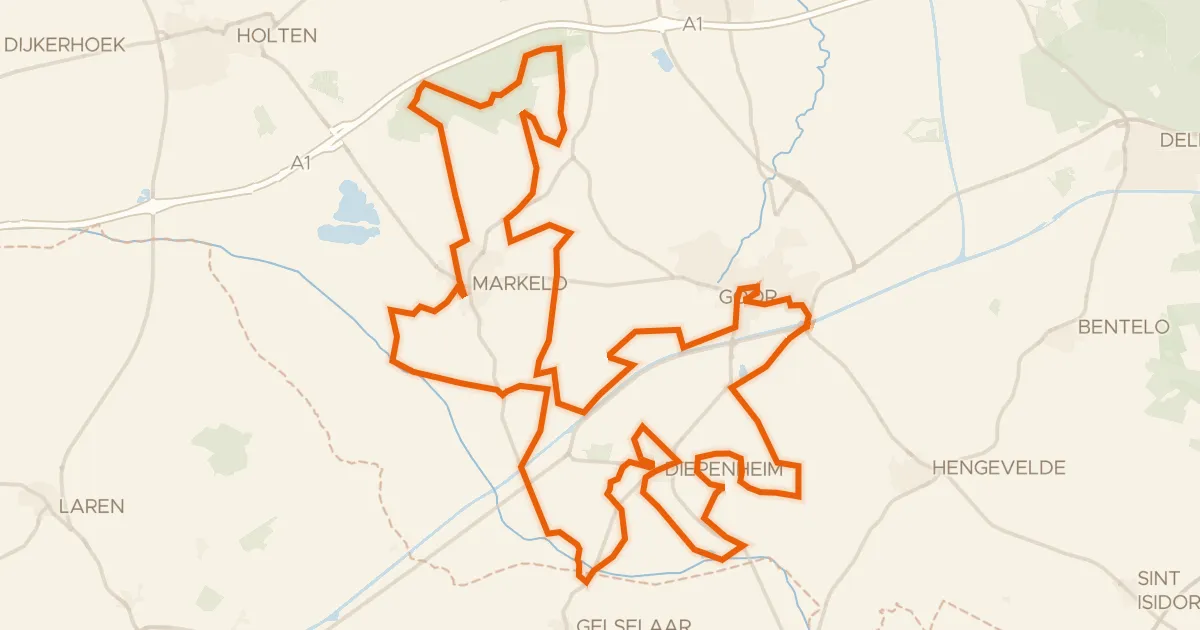 Map of the cycling route 5 Sterrenroute West