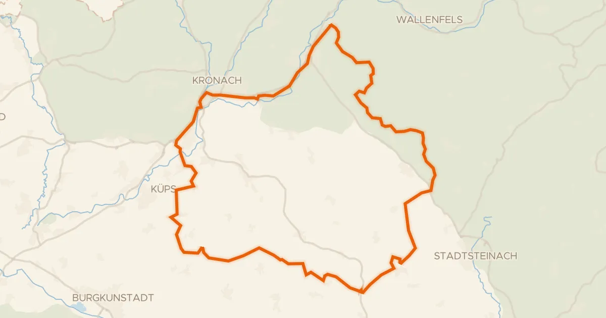 Kaart van de fietsroute Rondje Radspitzturm en Kronach