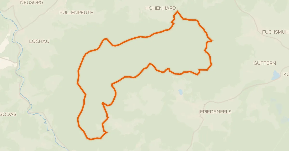 Kaart van de fietsroute Sagenhafte Steinroute