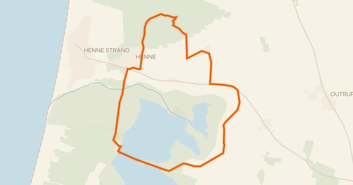 Kaart van de fietsroute Panoramarute - En cykeltur på søen