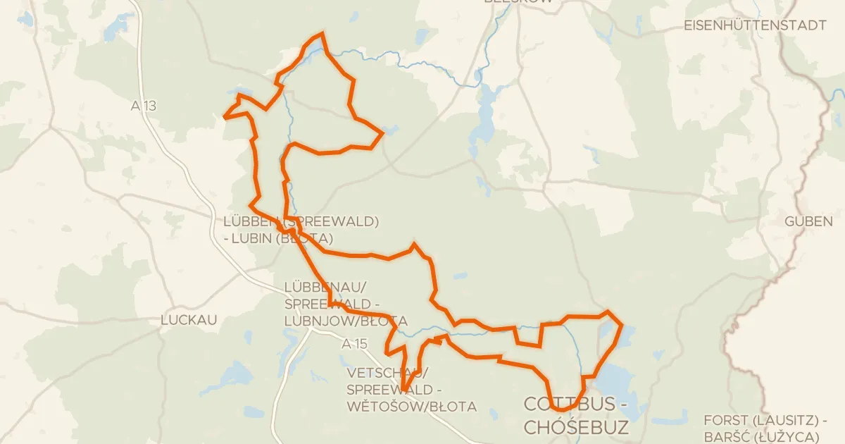 Kaart van de fietsroute Gurkenradweg (Nord- und Ostring)