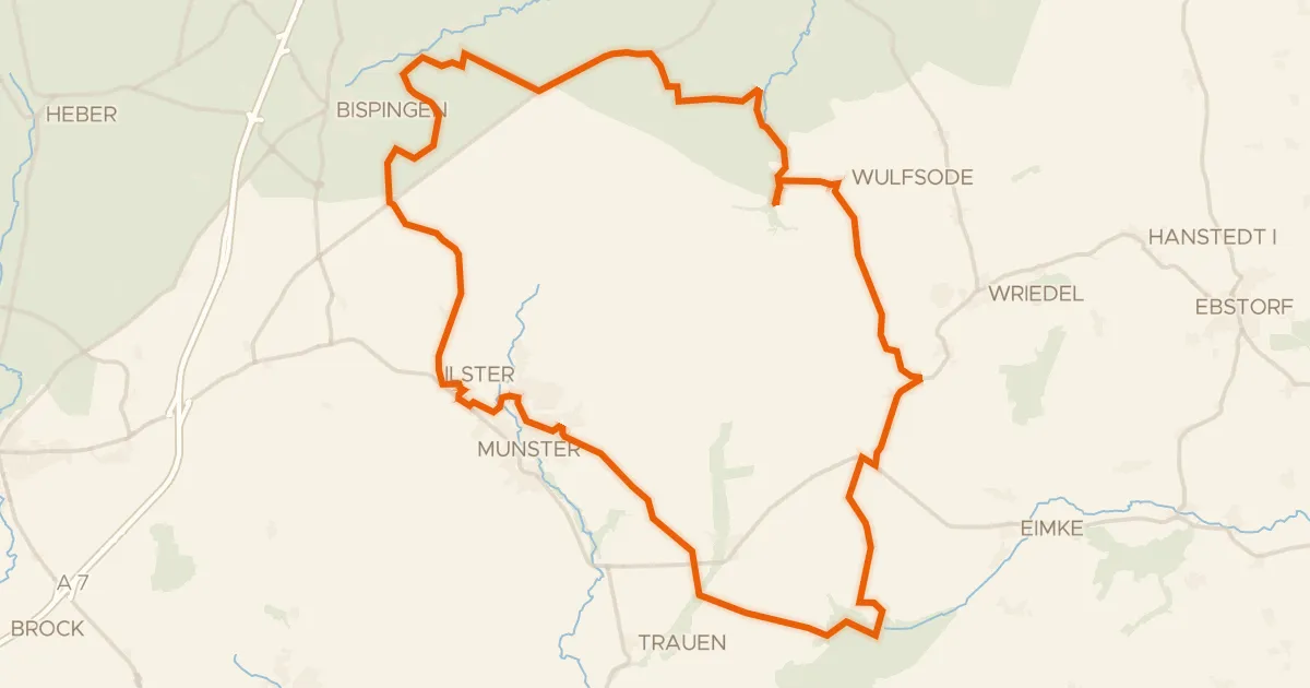 Kaart van de fietsroute Rondje Söhlbruch en Tal der kleinen Örtze