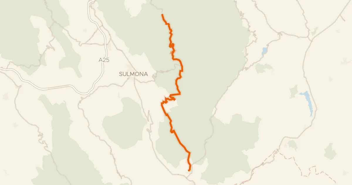 Map of the cycling route ABT Tappa 19: Caramanico Terme - Rivisondoli