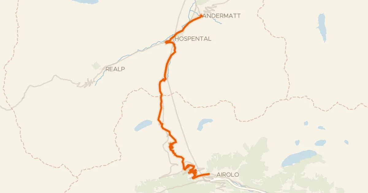 Map of the cycling route Nord-Süd-Route
