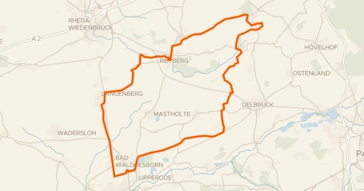 Map of the cycling route Rondje Zachariassee en Emssee