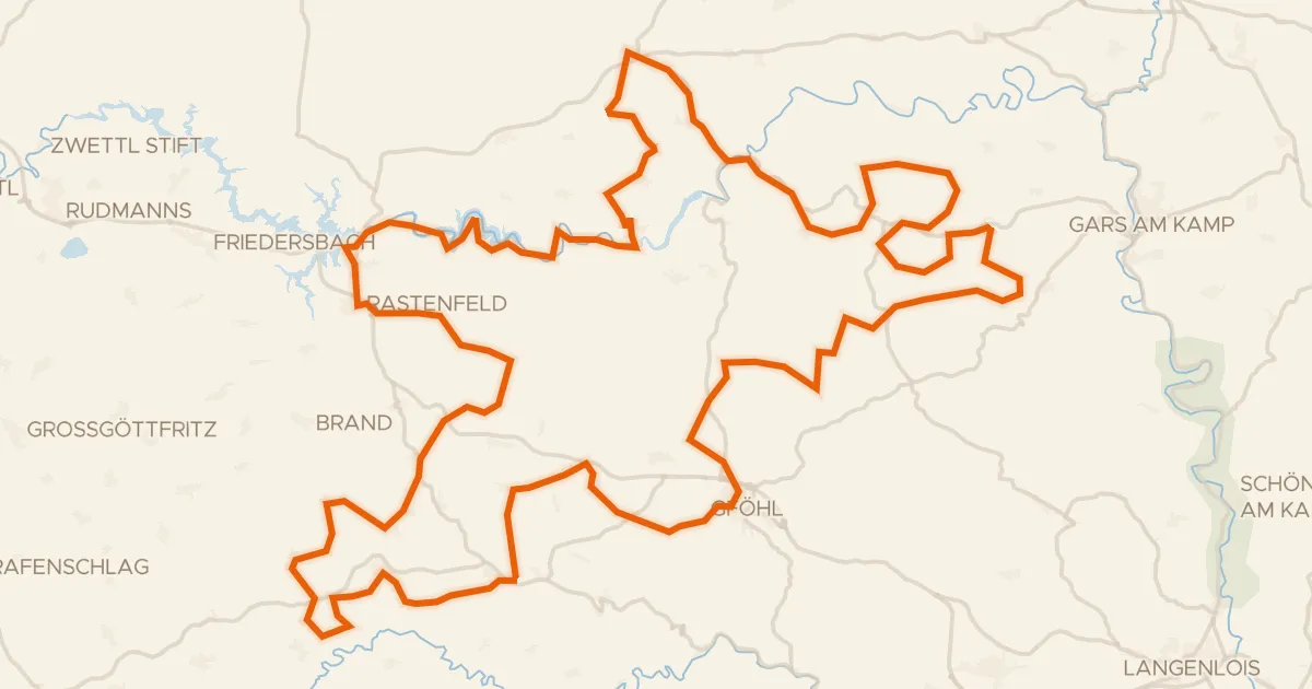 Map of the cycling route Kampseen "Volt"-Radrunde