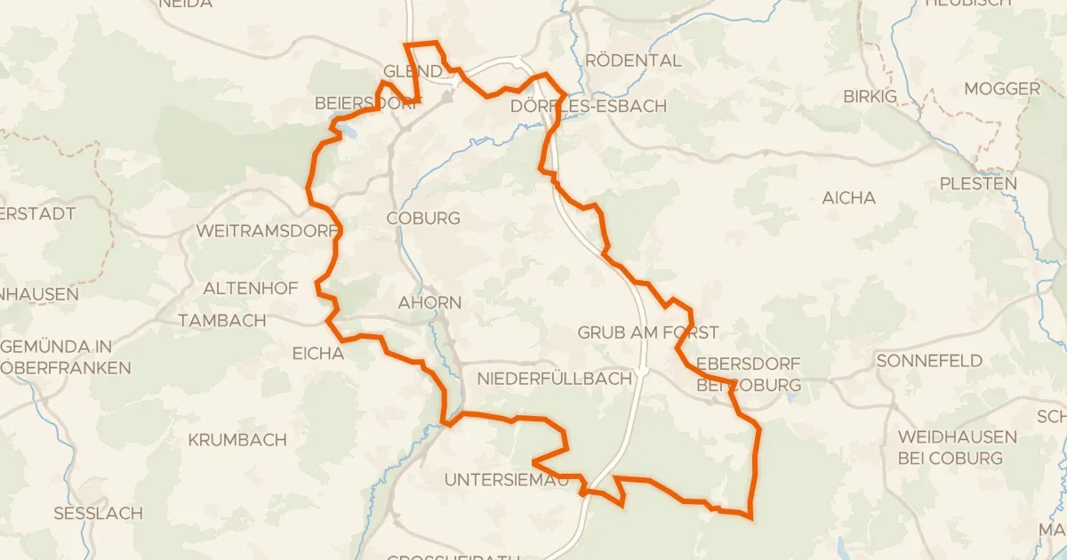 Kaart van de fietsroute Rondje Goldbergsee en Itz