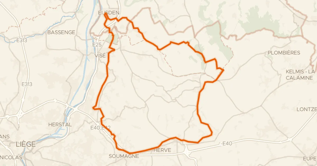 Map of the cycling route Rondje Molen Janssen en Meuleken