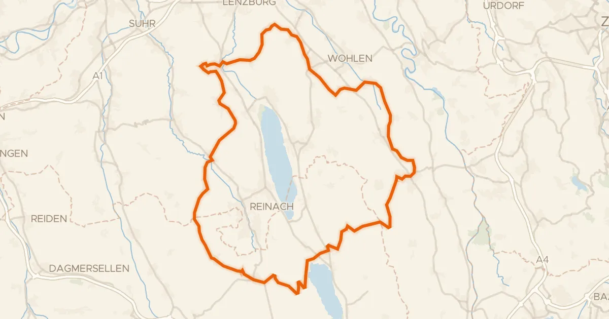 Kaart van de fietsroute Klimtocht tussen Bünz en Wyna