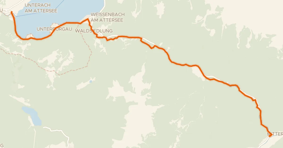 Kaart van de fietsroute Weißenbachtalweg