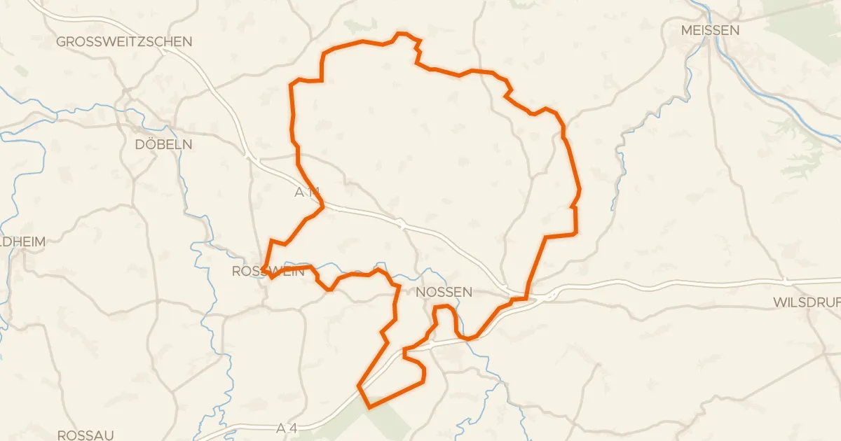 Kaart van de fietsroute Rondje Schloß Schleinitz en Zellwald