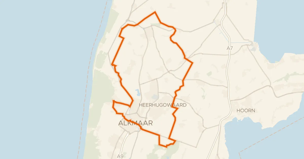 Map of the cycling route Rondje Eilandspolder en Noordhollands Duinreservaat