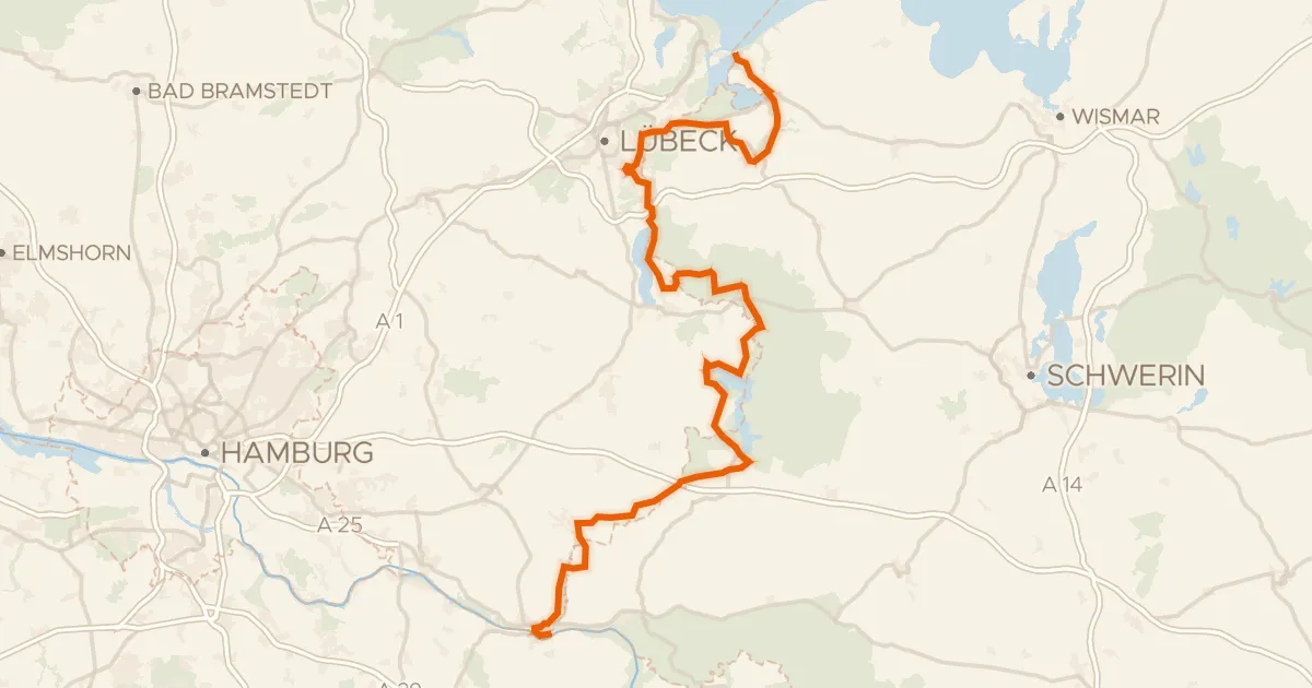 Kaart van de fietsroute EuroVelo 13 - Iron Curtain Trail - part 4