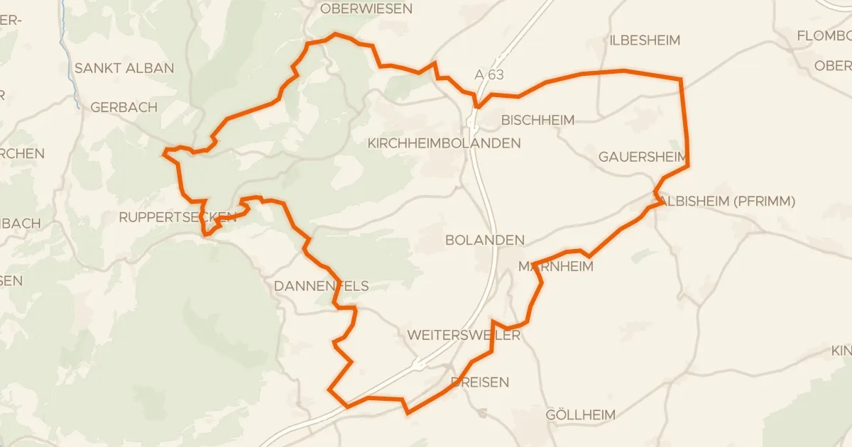 Kaart van de fietsroute Rondje Osterberg en Vorholz