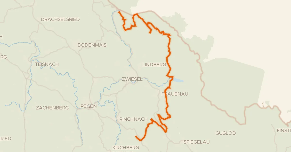 Kaart van de fietsroute Radweg 50