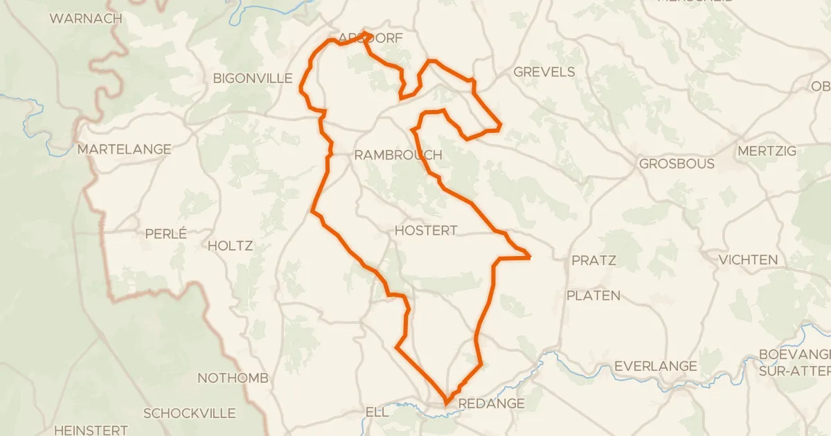 Map of the cycling route Wisen West Tour