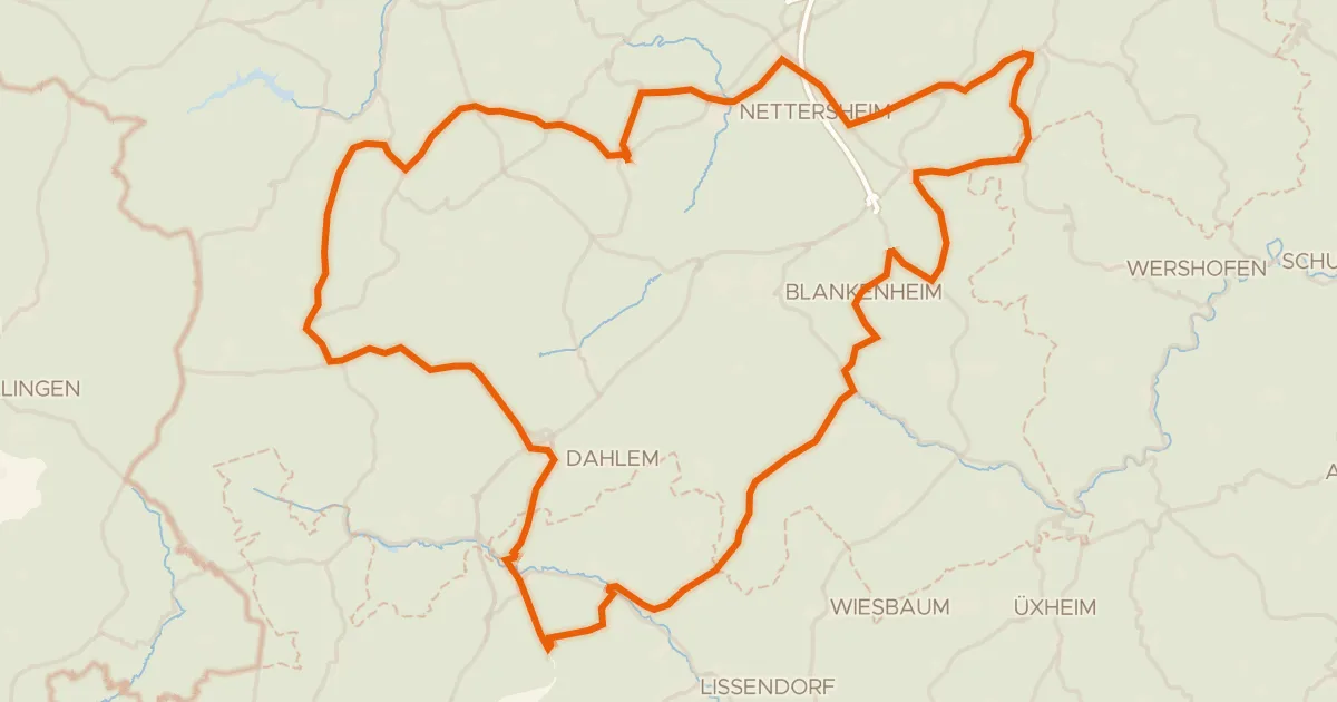 Map of the cycling route Rondje Burg Reifferscheid en Burg Marmagen