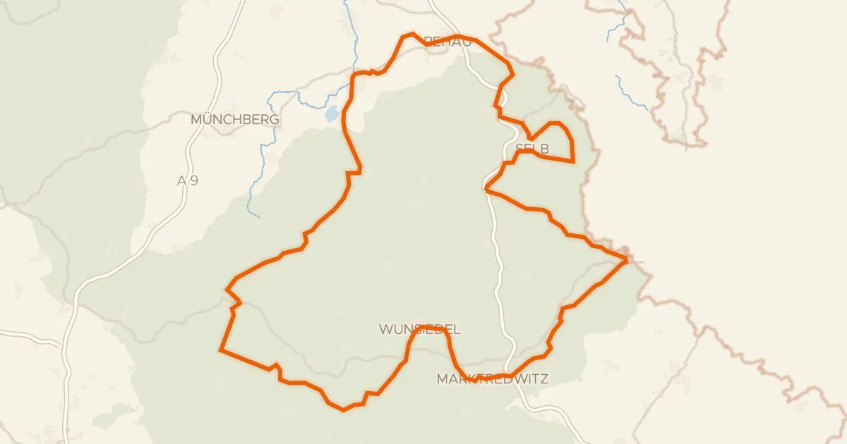 Kaart van de fietsroute Siebenstern-Radweg