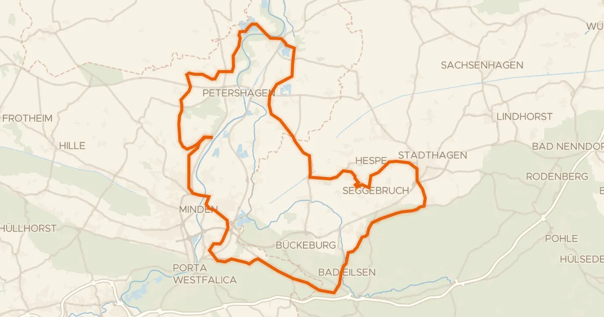 Map of the cycling route Rondje Jagdschloss Baum en Windmühle Meißen