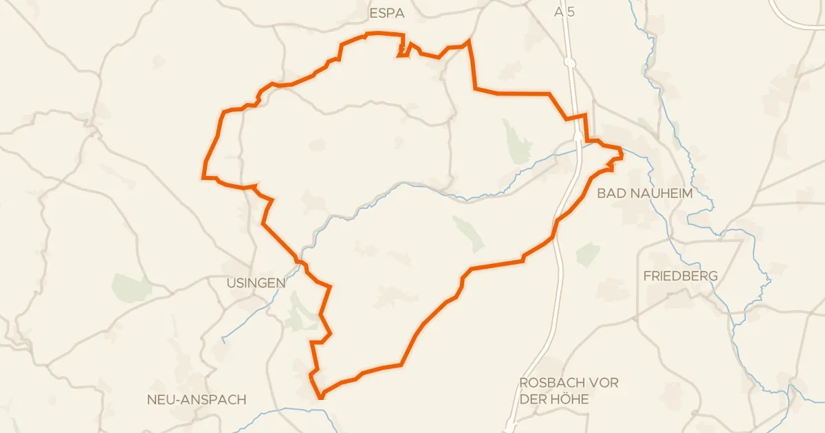 Kaart van de fietsroute Rondje Hausbergturm en Usa
