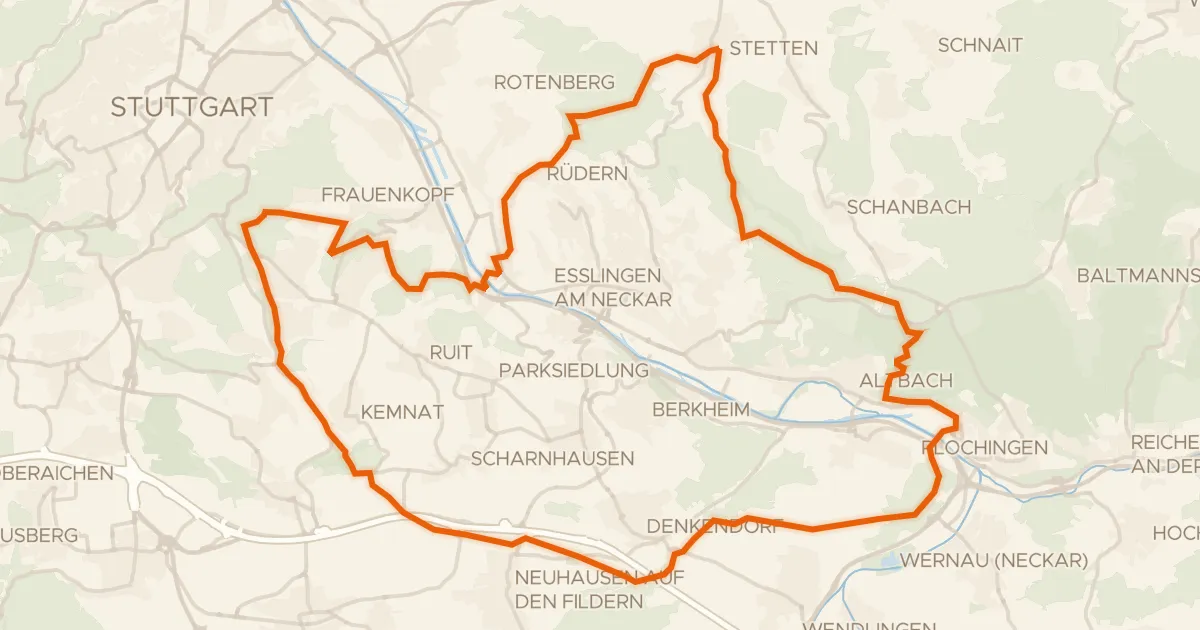 Map of the cycling route Rondje Yburg en Eichenhain