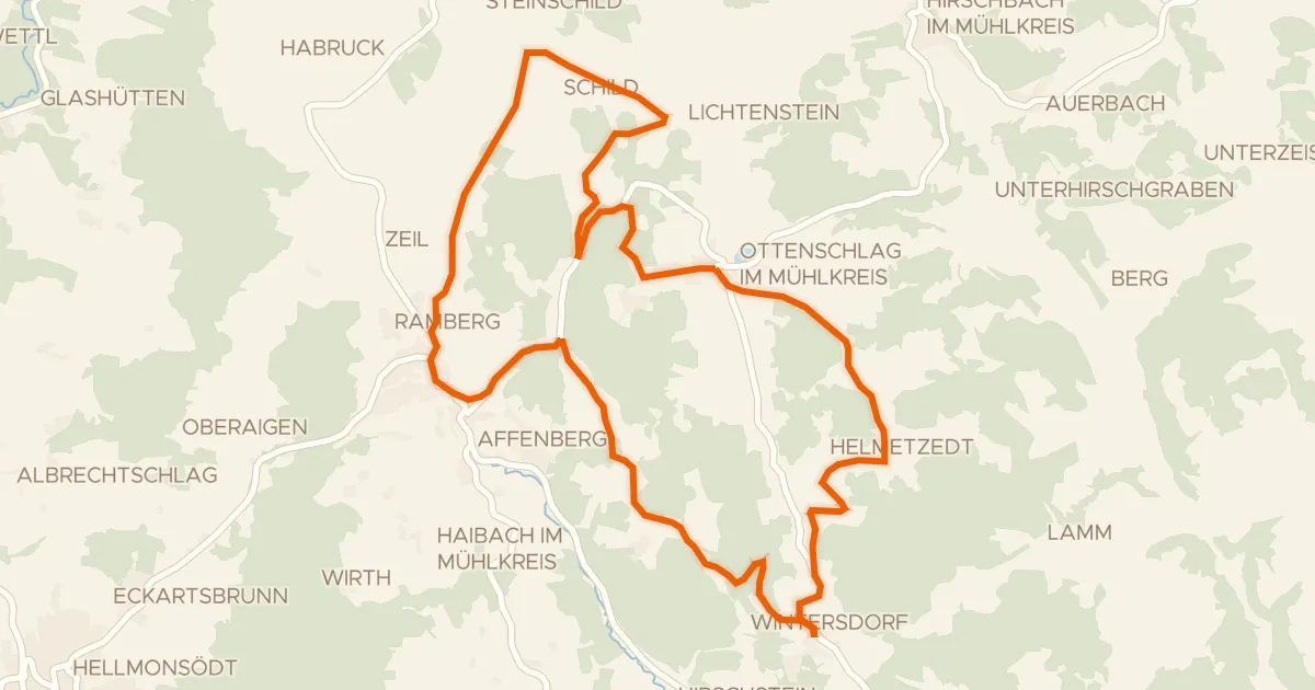 Map of the cycling route S23, Steinbloß Runde