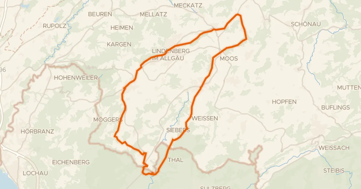 Kaart van de fietsroute 5 - Bähnle-Runde