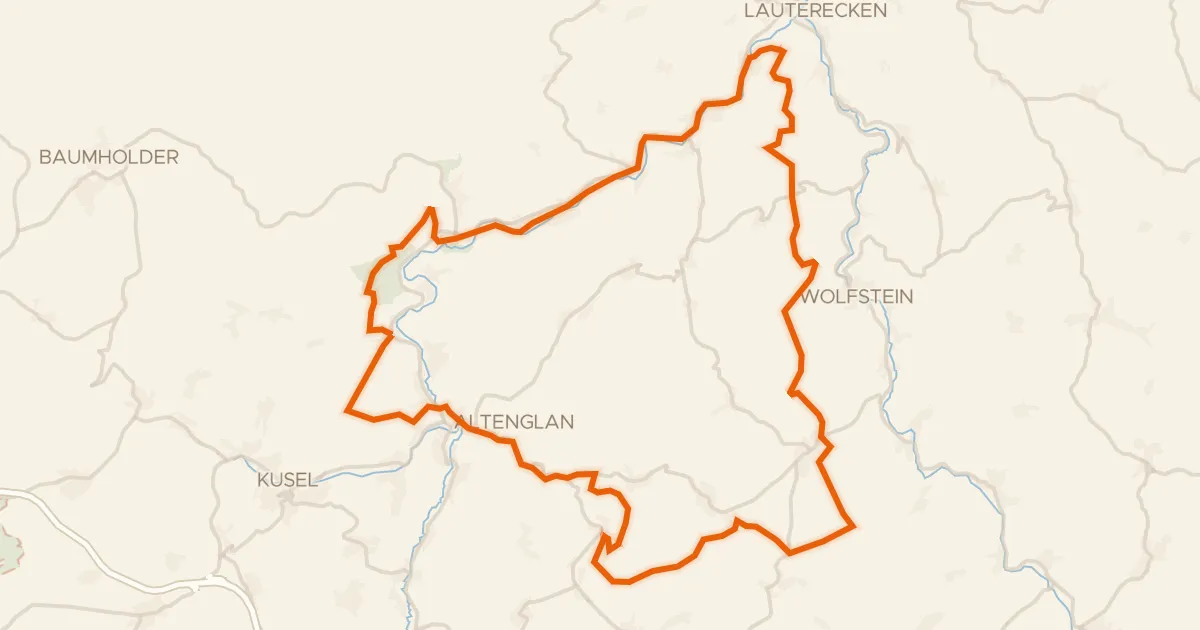 Kaart van de fietsroute Rondje Wartekopf en Steinalbmündung
