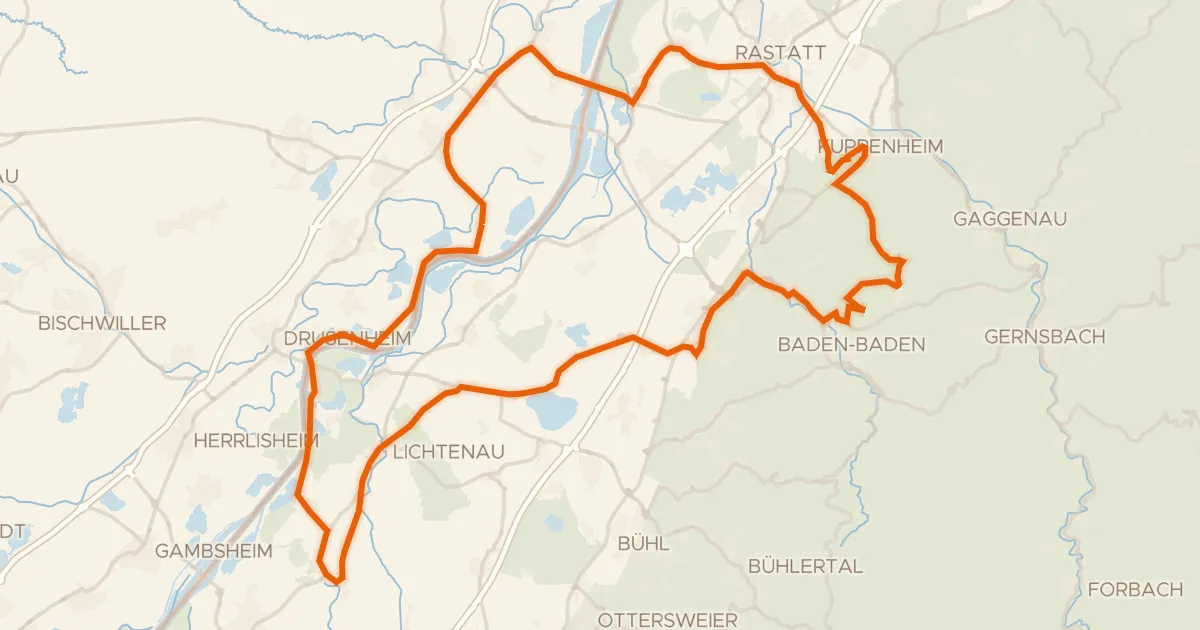 Map of the cycling route Rondje Altes Schloss en Schloss Favorite